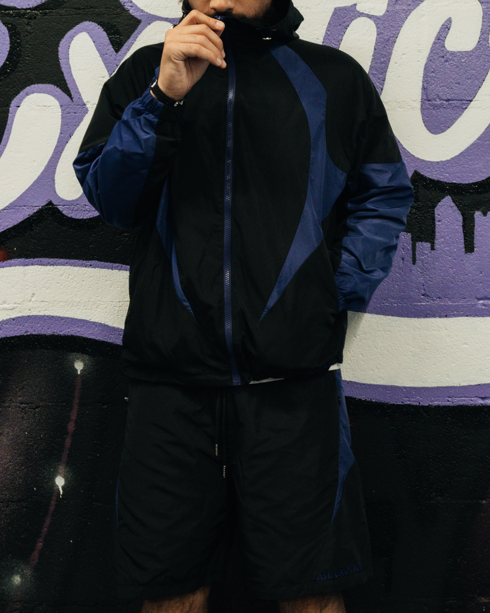 ATL EXOTICS WINDBREAKER SET [BLACK/PURPLE]
