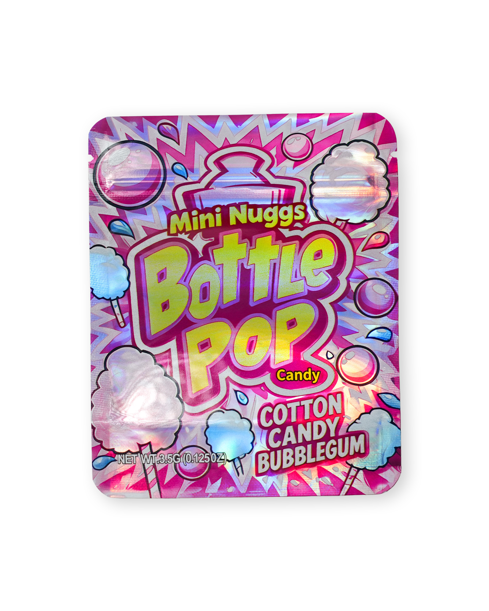 BOTTLE POP CANDY COTTON CANDY BUBBLEGUM BAG [3.5G]