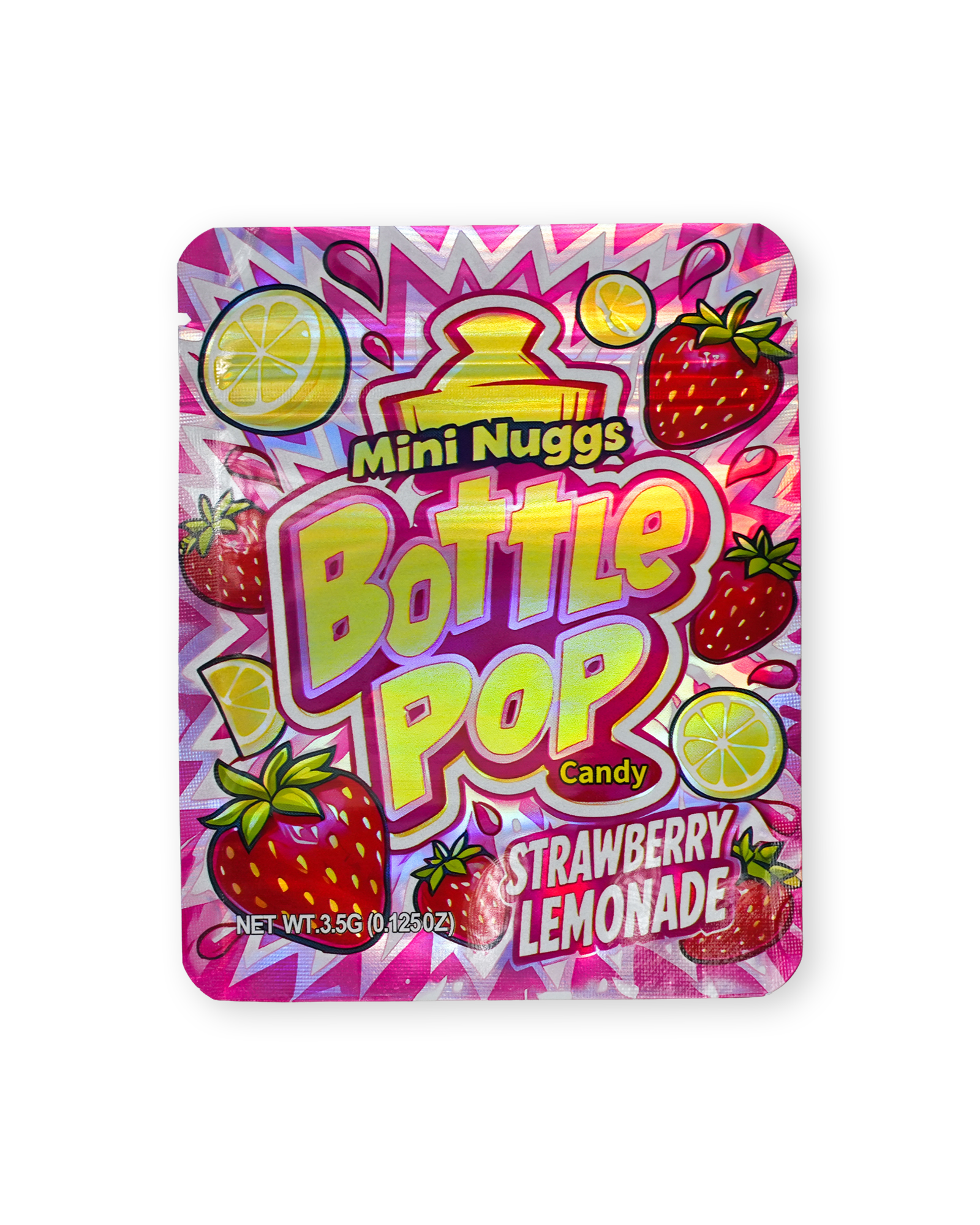 BOTTLE POP CANDY STRAWBERRY LEMONADE BAG [3.5G]