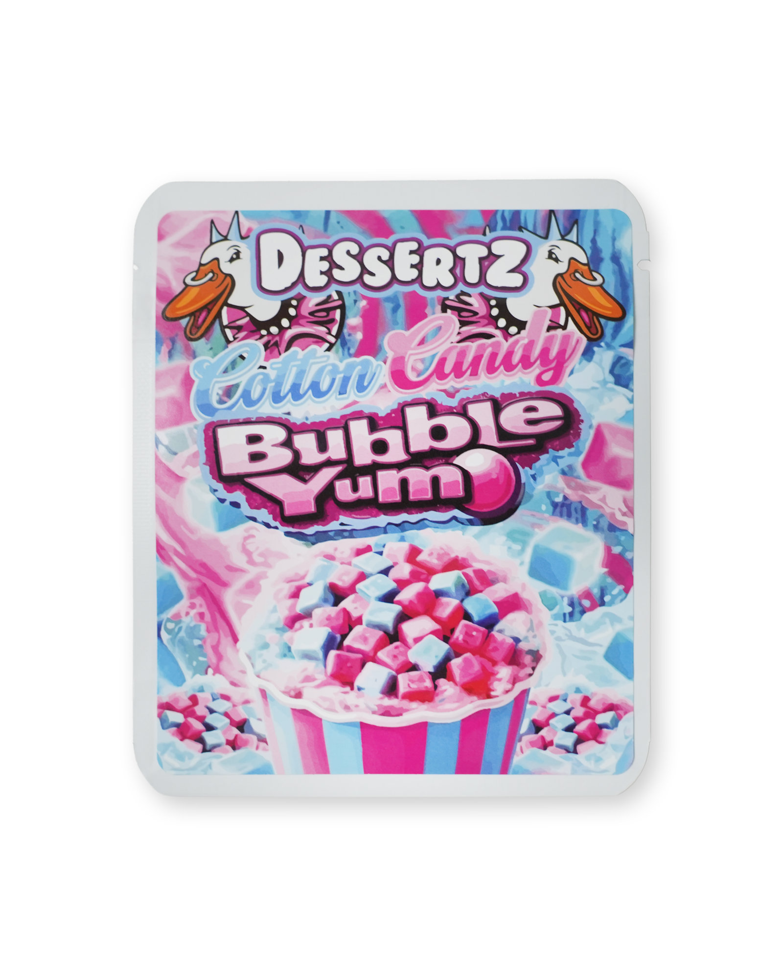 DESSERTZ COTTON CANDY BUBBLE YUM STICKER BAG [3.5G]