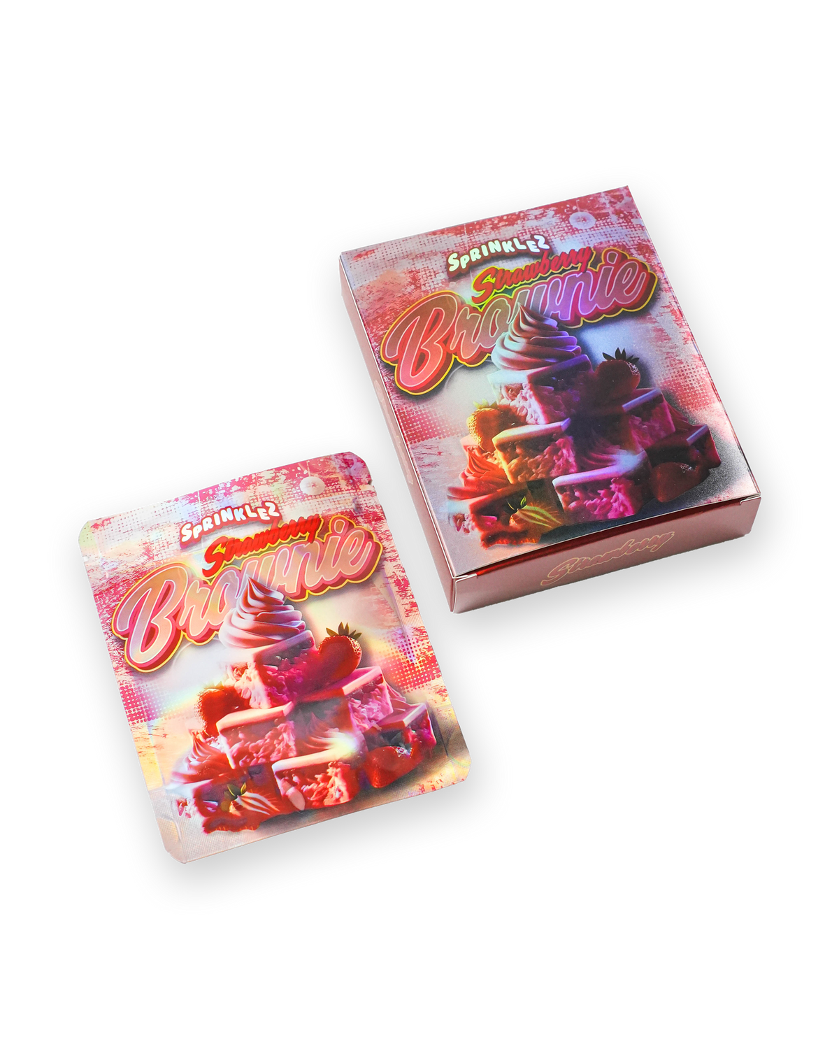SPRINKLEZ STRAWBERRY BROWNIE DECORATIVE STORAGE STICKER BAG+BOX [3.5G]