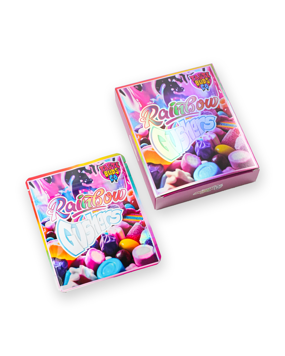 RAINBOW GUSHERS DECORATIVE STORAGE STICKER BAG+BOX [3.5G]