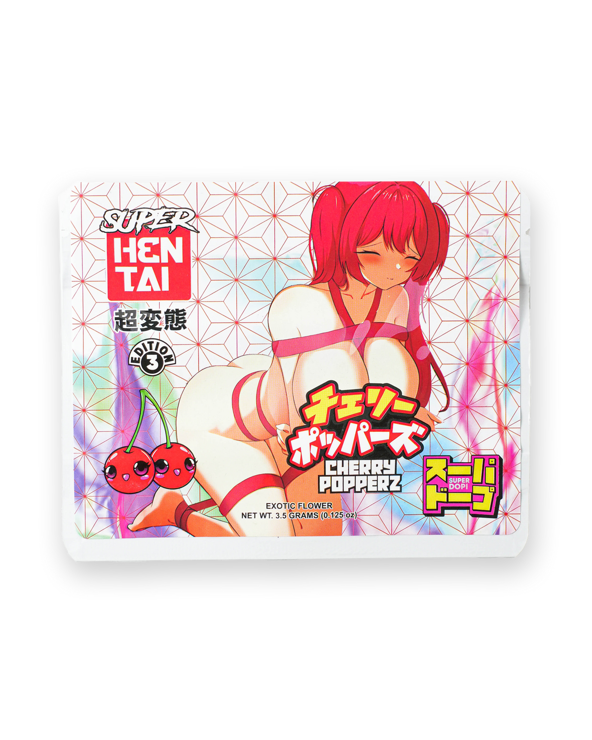 SUPER HENTAI CHERRY POPPERZ DECORATIVE STORAGE STICKER BAG [3.5G]
