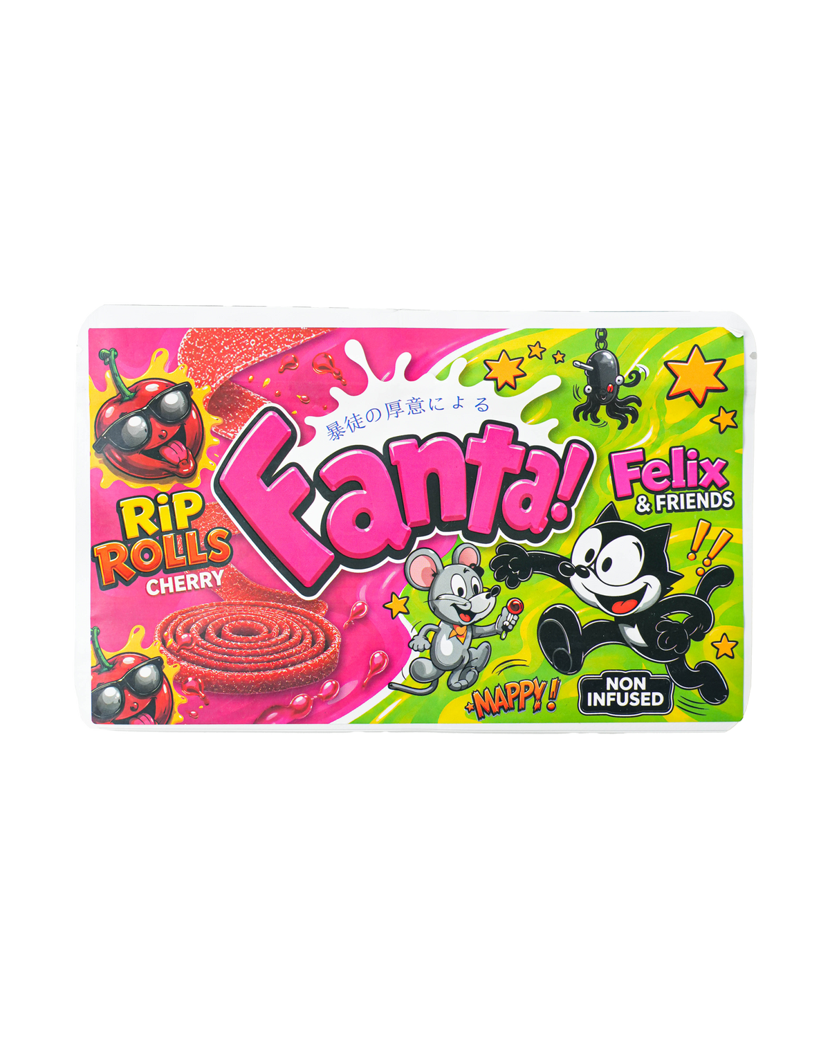 FANTA FELIX AND FRIENDS DECORATIVE STORAGE STICKER BAG [3.5G EACH SIDE]