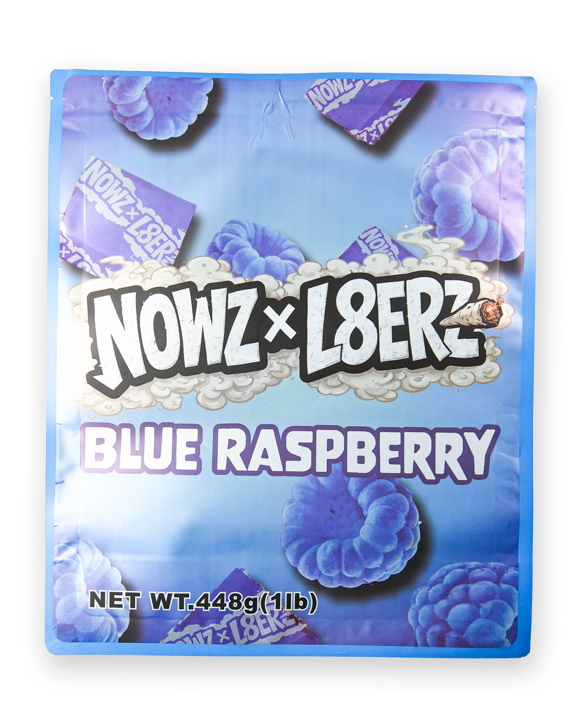 NOW x L8ERZ BLUE RASP DECORATIVE STORAGE STICKER BAG [1Ib]
