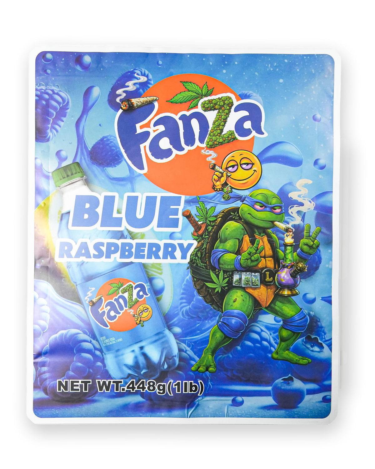 FANZA BLUE RASPBERRY DECORATIVE STORAGE STICKER BAG [1Ib]