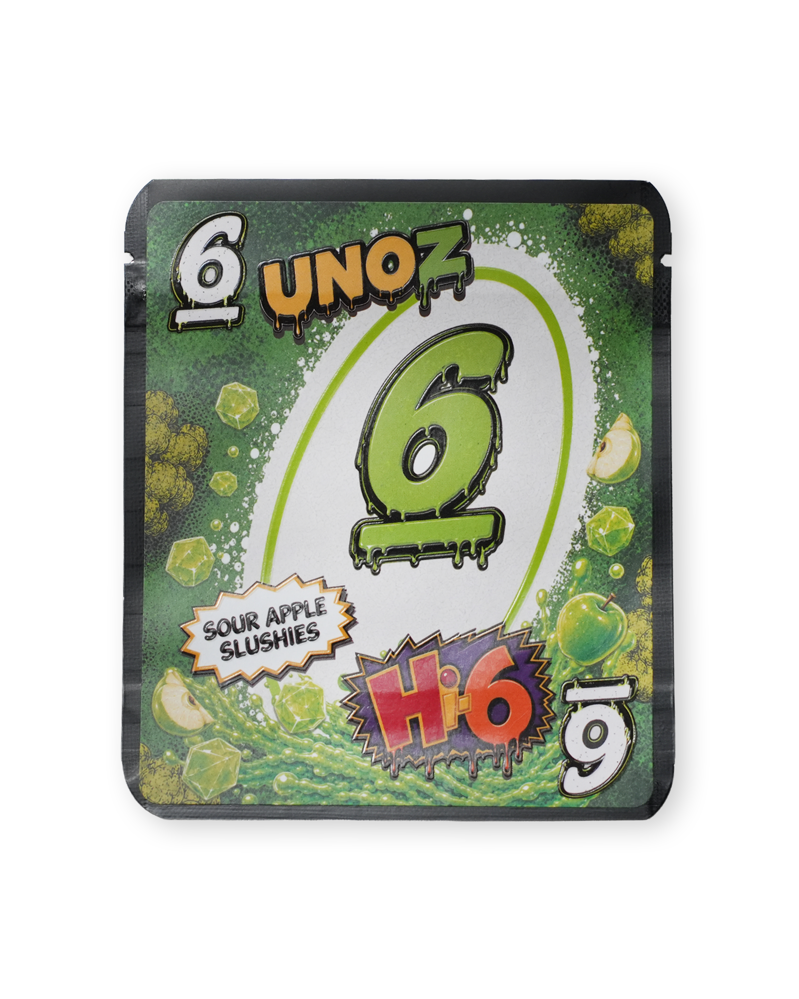 UNOZ HI-6 SOUR APPKE SLUSHIES STICKER BAG [3.5G]