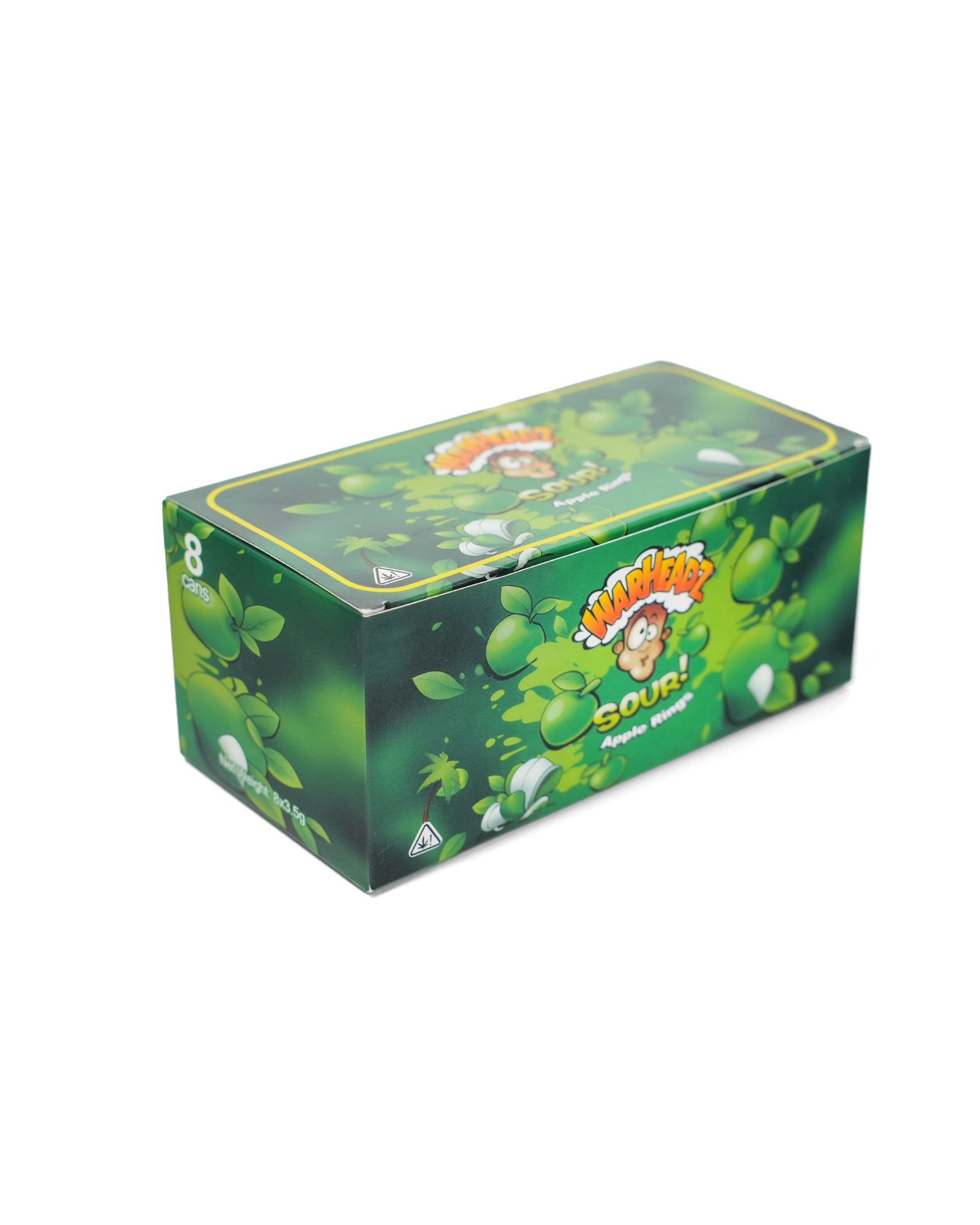 WARHEADZ SOUR APPLE RINGS CAN [3.5G]
