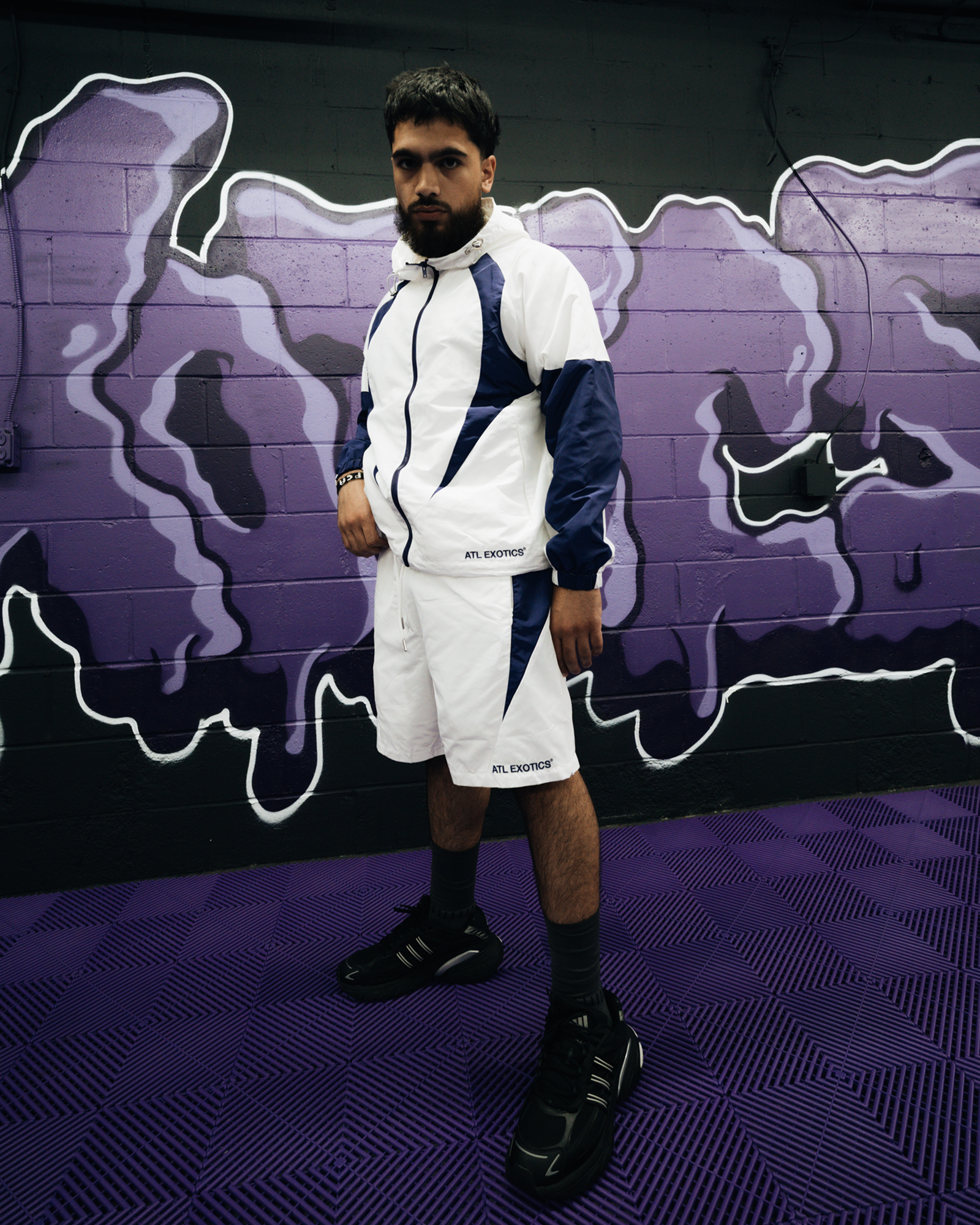 ATL EXOTICS WINDBREAKER SET [WHITE/PURPLE]