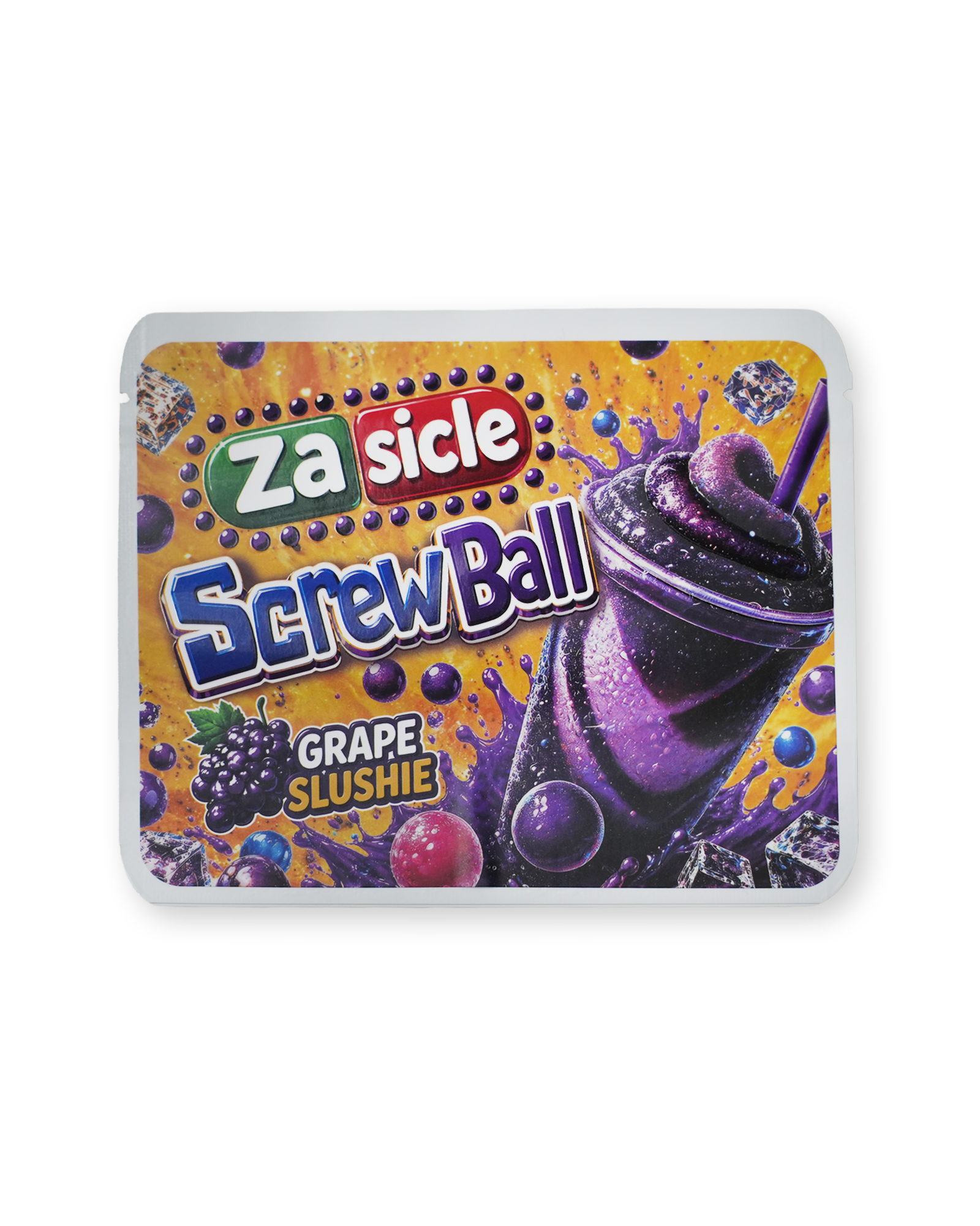 ZASICLE SCREWBALL GRAPE SLUSHIE STICKER BAG [3.5G]